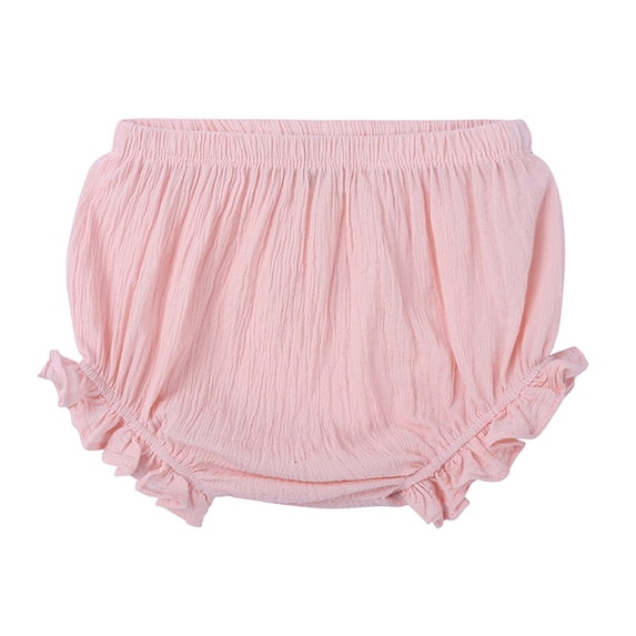 Ulitacool Girl'S Shorts Baby Solid Spring Summer Shorts Ruffle Clothes Versatile Bottoms 18-24 Months Pink