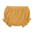 thumbnail image 1 of Ulitacool Girl Shorts Baby Solid Spring Summer Shorts Ruffle Clothes Versatile Trousers 0-6 Months Yellow, 1 of 1