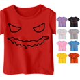 thumbnail image 1 of Ulitacool Girl Tops Halloween O Neck Graphic Prints Short Sleeve Hallowma Tee 6-7 Years Red, 1 of 4