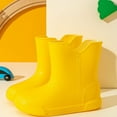 thumbnail image 1 of Ulitacool Girls Boots Children'S Rain Boots For Boys And Girls In The Spring And Summer Rainy Season Solid Color Water Shoes Mid Top Tube Rain Boots Cute Basic Shoes 2-3 Years Yellow, 1 of 3