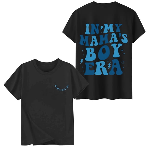 Ulitacool Girls Graphic Tee Short Sleeve Blouse Crewneck Tops Cartoon Letter Prints Shirt Lightweight T Shirt Daily Wear Black 0-1 Years