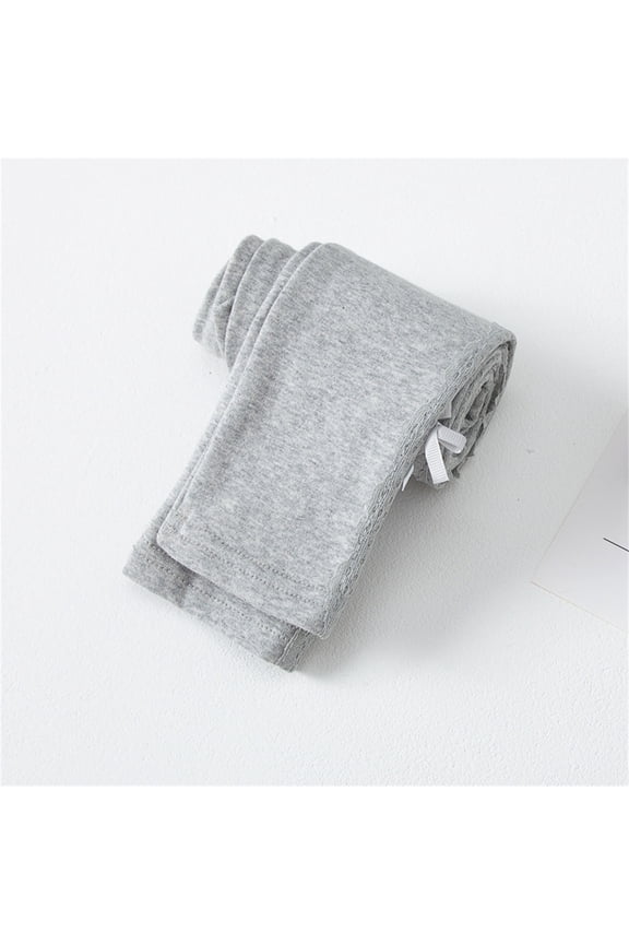 Girls Pants High Waist Bronzed Bright Straight Pants Children'S Stretch Dance Closing Pants Straight Leg Slacks Soft Wear Grey 2-3 Years