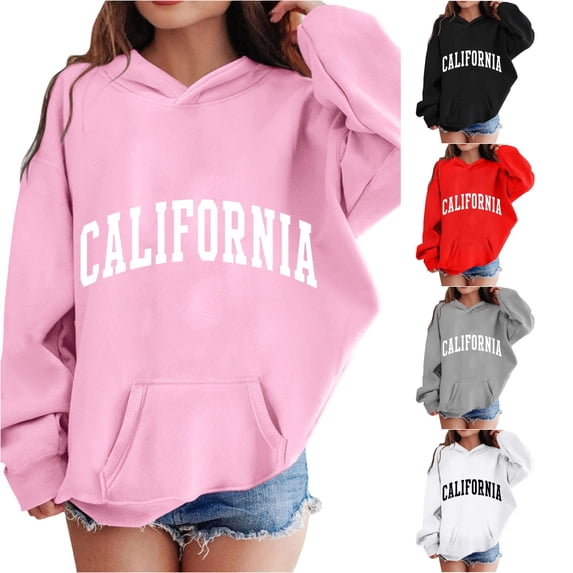 Ulitacool Girls Sweatshirt Long Sleeve Top Cartoon Pattern O Neck Hoodies Elegant Playsuit 7-8 Years Pink