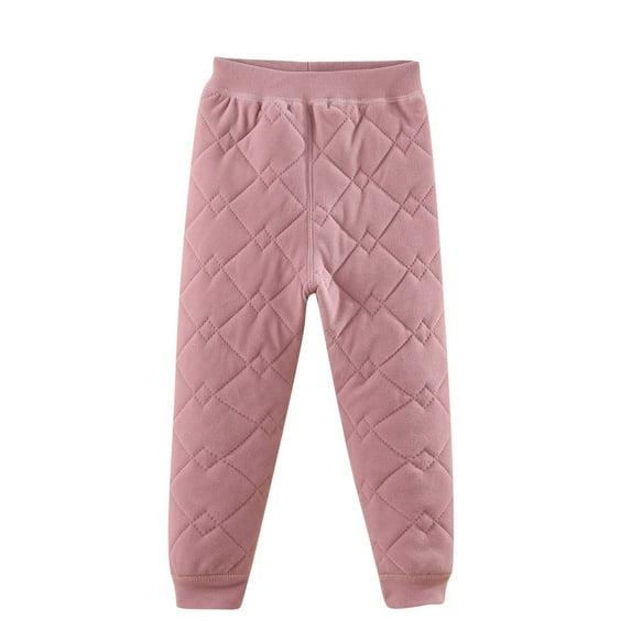 Ulitacool Girls Winter Pants Snow Pants Thick Warm Pants Activewear Casual Slacks Trousers Leisure Outfits Purple Size 6-7 Years