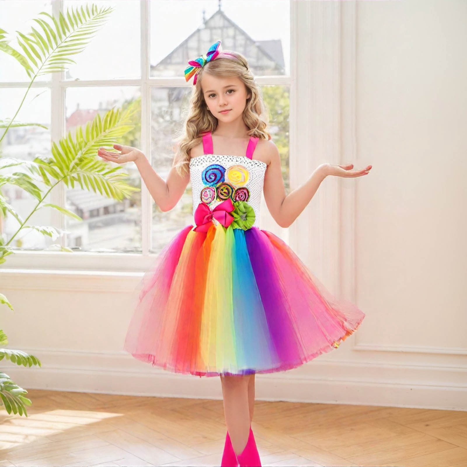 rainbow dresses rainbow dress for a girl 5 years old puffy with a train