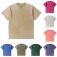 thumbnail image 1 of Ulitacool Men T Shirt Classic Washed Fit Tee Soft Short Sleeve Crewneck Top With Relaxed Drop Shoulder Soft Clothing Gold, 1 of 3