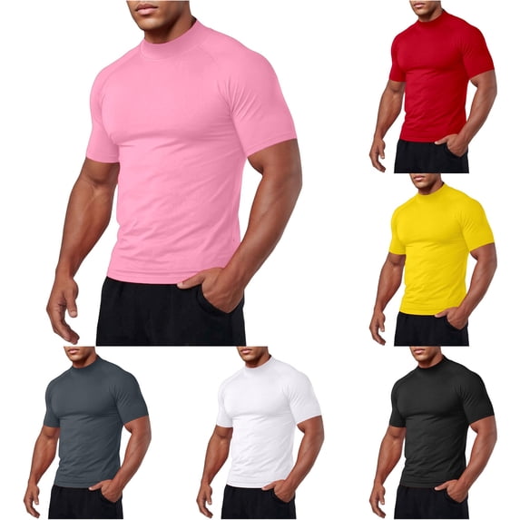 Ulitacool Men T Shirt Short Sleeve Performance Workout T Shirt Lightweight Breathable Athletic Tee For Gym Running Relax Fit Clothes Rd1