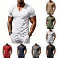 thumbnail image 1 of Ulitacool Men T Shirt Summer Athletic Stretch Breathable Fitness Short Sleeve Tee With Functional Design Classic Clothes White, 1 of 7