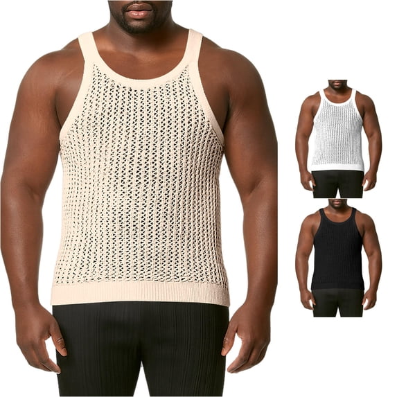 Ulitacool Mens T Shirts Sleeveless T Shirts For Summer Wear Lightweight Breathable Comfortable Fit Gym Workout Tank Top Durable Clothes Khaki