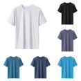 thumbnail image 1 of Ulitacool Mens T Shirts Solid Color Performance Short Sleeve Crewneck Tee Comfortable Clothes White, 1 of 4