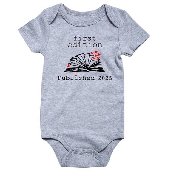 Ulitacool Onesies For Girls Round Neck Short Sleeve Bodysuits Infant Newborn Boys Girls Letter Prints Romper Casual Wear Grey 9-12 Months