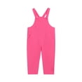 thumbnail image 1 of Ulitacool Onesies For Girls Overalls Sleeveless Adjustable Jumpsuits Kids Casual Loose Romper Long Pants With Pockets Adorable One-Piece Suit 7-8 Years Hot Pink, 1 of 5
