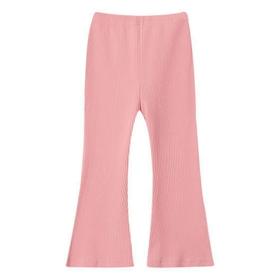 Ulitacool Pants For Girls 3-4 Years Micro Flare Pants Stretch Outer Layer Leggings Durable Playsuit Red