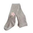 thumbnail image 1 of Ulitacool Pants For Girls Floral Prints Leggings For Kids Pantyhose Stockings Soft Trousers Light Gray 18-24 Months, 1 of 3
