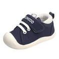 thumbnail image 1 of Ulitacool Shoes For Boys 9-12 Months Todder Stripe Print Color First Walkers Unisex Non Shoes Non Mesh First Adorbale Dailywear Navy, 1 of 5