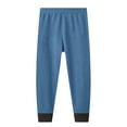 thumbnail image 1 of Ulitacool Slacks For Girl Slim Leg Unisex Kids Boys Girls Winter Warm Solid Ribbed Sweatpants Jogger Soft Basic Wear Blue 1-2 Years, 1 of 3