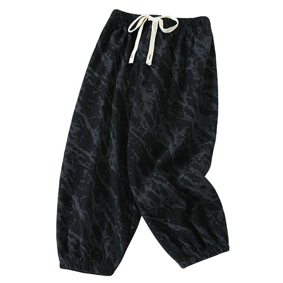 Ulitacool Slacks For Girl Straight Leg Girls' Autumn Style Corduroy Pants Sports Children'S Pants Baby'S Boys Pant Adorable Basic Slacks Black 3-4 Years