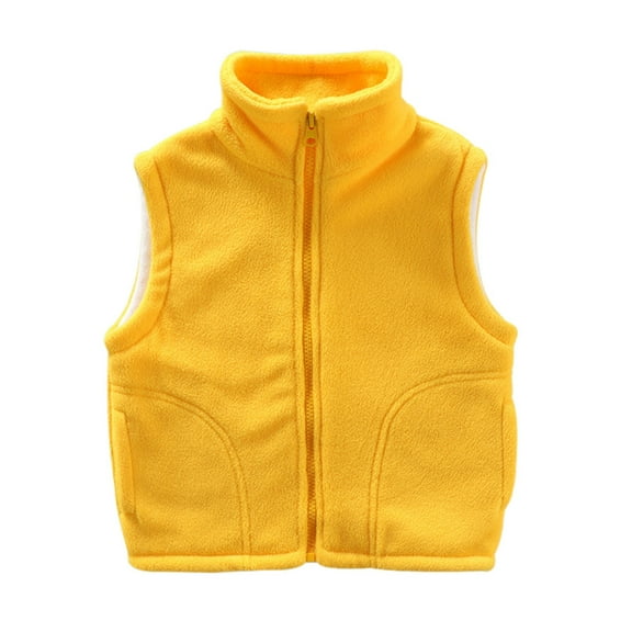 Ulitacool Spring Coats For Girls Kids Winter Vest Stand Collar Sleeveless Jacket For Boys Girls Warm Layered Outfit With Jeans Pants Autumn Fall Daily Wear Adorble Playsuit Ye1 7-8 Years