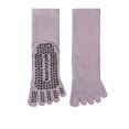 thumbnail image 1 of Ulitacool Stockings Grip Toe Socks For Indoor Workouts Ankle Length Low-Cut Non Yoga Dance Five Finger Socks Relax Fit Wear Purple, 1 of 3