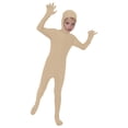 thumbnail image 1 of Ulitacool Summer Onesie For Boys Crewneck Long Sleeve Full Boys Jumpsuit Stage Show Tight Fitting Solid Color Coverage Outfit Soft Clothes Beige 3-4 Years, 1 of 3