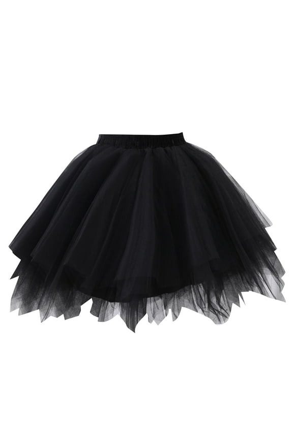 Summer Skirts For Girl 2025 Kids Rainbow Tutu Skirt Layered Skirt Colorful Party Tutu Dress Sweet Playwear Black