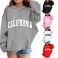 thumbnail image 1 of Ulitacool Sweatshirts For Girl Long Sleeve Top Cartoon Pattern O Neck Hoodies Simple Playsuit 7-8 Years Grey, 1 of 4