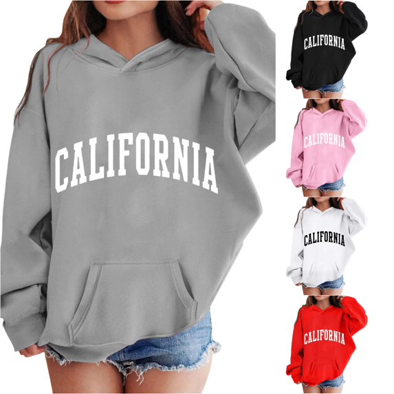 Ulitacool Sweatshirts For Girl Long Sleeve Top Cartoon Pattern O Neck Hoodies Simple Playsuit 7-8 Years Grey
