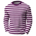 thumbnail image 1 of Ulitacool T Shirt For Boy Lightweight Mardi Gras Round Neck Tops Short Sleeve Tee Stripe Prints Blouse Boy Summer Tops 6-7 Years Wine, 1 of 2