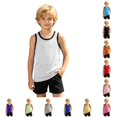 thumbnail image 1 of Ulitacool T Shirts For Boys Crewneck Sleeveless Tank Tops Solid Color Vest Leisure Child Clothing 4-5 Years White, 1 of 6