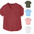 thumbnail image 1 of Ulitacool T Shirts For Mens Summer Round Neck Loose Fit Short Sleeve Solid Color T Shirt Classic Clothing Brick Red, 1 of 4