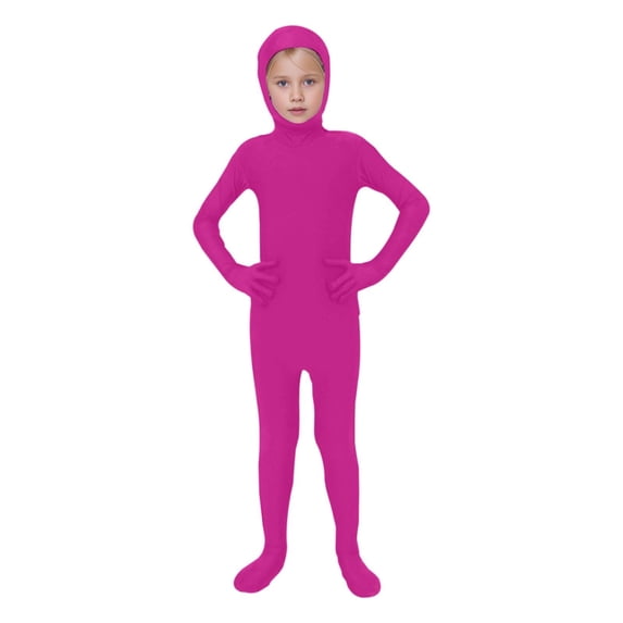Ulitacool Boy Onesies Crewneck Bodysuits Solid Color Long Sleeve Jumpsuit Classic Wear Hot Pink