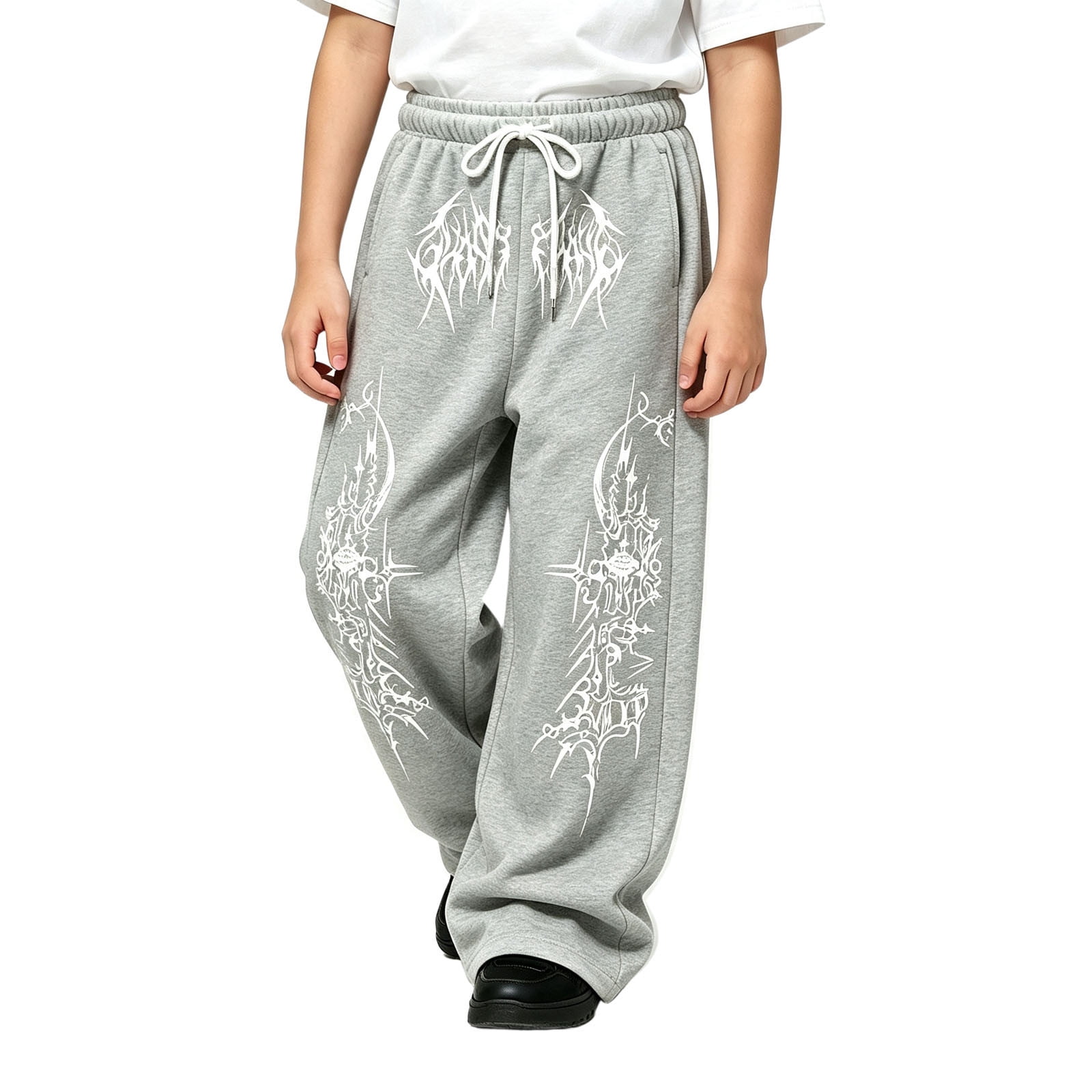 Boote Cartoon Ulitacool Teen Boy'S Pants Empire Waist Wide Leg Cartoon Prints Pants ...