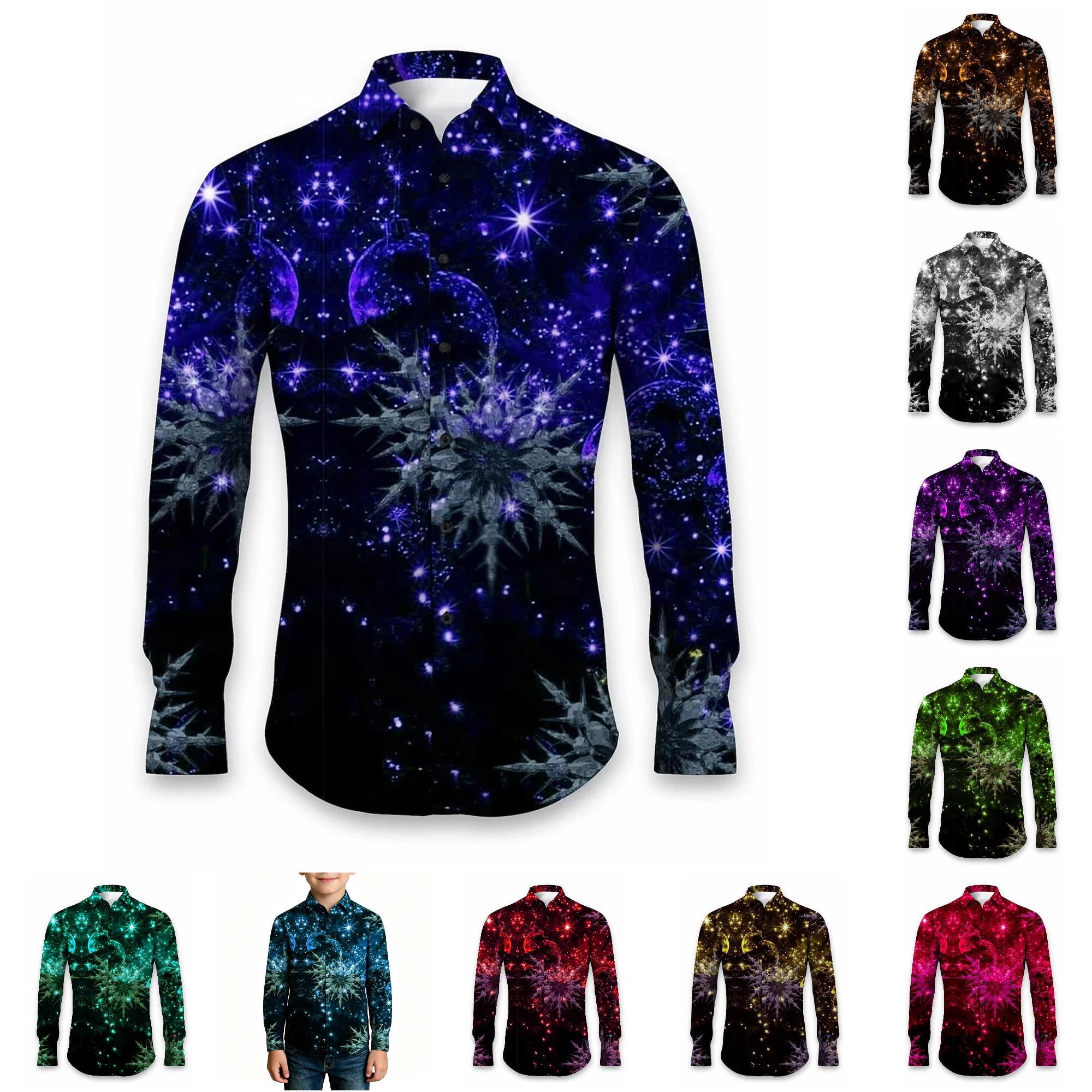 Boote Cartoon Ulitacool Boy Tops Lapel Long Sleeve Christmas Shirts Cartoon Prints ...