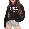 thumbnail image 1 of Ulitacool Teen Sweatshirts For Girl Round Neck Shirts Cartoon Pattern Long Sleeve Top Handsome Clothing 9-10 Years Black, 1 of 2