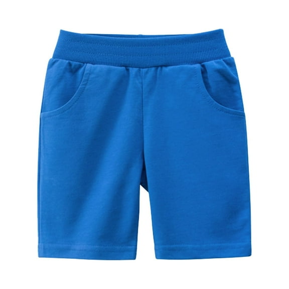 Ulitacool Toddler Boy Pants 2-3 Years Children Pull On Solid Color Sports Jogger Workout Cargo Pants Shorts Retro Boy Clothes Blue