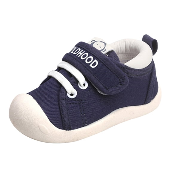 Ulitacool Toddler Boys Shoes 4-4.5 Years Todder Stripe Print Color First Walkers Unisex Non Shoes Non Mesh First Relax Fit Feetwear Navy
