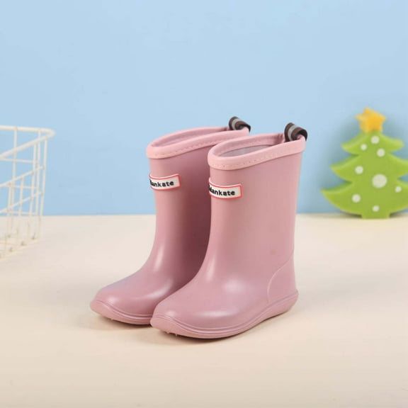 Ulitacool Toddler Girls Boots Spring Summer And Autumn Children'S Short Boots With Mid Calf Length And Elegant Featuring Smooth Curved Suitable For Rain . Casual Basic Shoes 38 Pink
