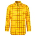 thumbnail image 1 of Ulitacool Tops For Girls Long Sleeve Plaid Shirts Button Down Clouse Fall Winter Lapel Blouse Relax Fit Wear Yellow 7-8 Years, 1 of 6