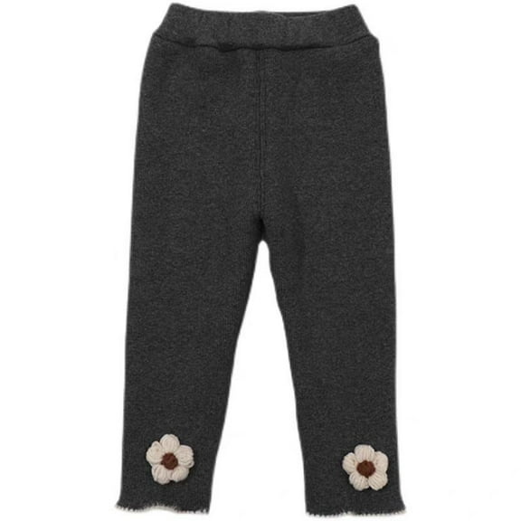 Ulitacool Trousers For Girl Slim Leg Leggings Coton Leggings For Tights Pants For Kids Full Length Toddler Warm Stretchy Multipack Fashion Basic Sweatpants Black 12-18 Months