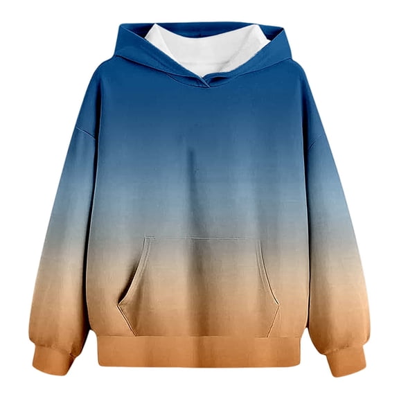 Ulitacool Winter Sweatshirt For Girls Fall Round Neck Pullover Hooded Sweatshirt Long Sleeve Loose Fit Teen Youth Kids With Fabric Cartoon Prints Tops Casual Playsuit C 5-6 Years