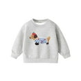 thumbnail image 1 of Ulitacool Winter Sweatshirt For Girls Long Sleeve Crewneck Pullover Hoodie Sweatshirt Kids With Fabric School Fall Cartoon Prints Tops Classic Wear Grey 5-6 Years, 1 of 4