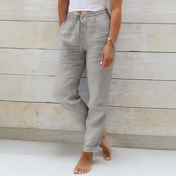 Ulitacool Womens Pants High Waist Cargo Trousers Lightweight Jogging Bottoms Straight Leg Elegant Hiking Pants Xl Gy1