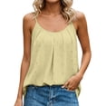 thumbnail image 1 of Ulitacool Womens Summer Tank Tops Summer Loose Fit Sleeveless Top With Hollowed Out Jacquard Camisole Basic Tops M Yellow, 1 of 5