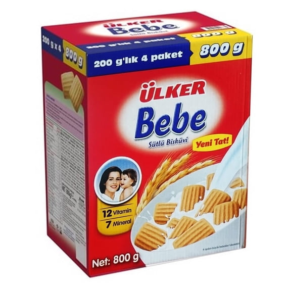 ULker Bebe Biscuits For Babies - 800g Nutritional Baby Snack, Soft and Gentle Treat
