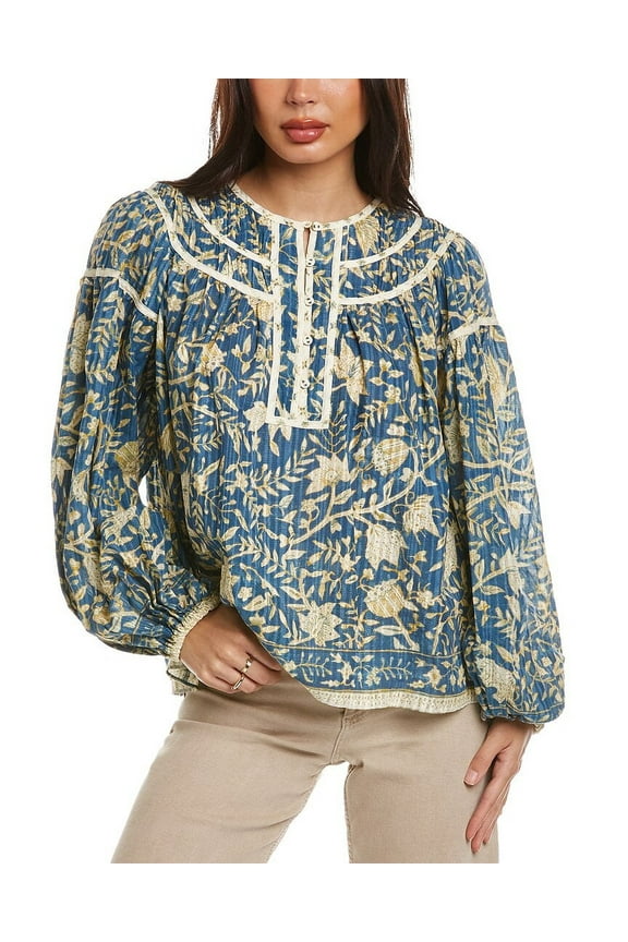 Womens Gathered Yoke Blouse, 00