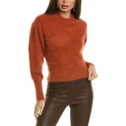 Ulla Johnson womens  Emira Fuzzy Angora-Blend Sweater, L, Orange