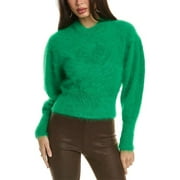 Ulla Johnson womens  Emira Fuzzy Angora-Blend Sweater, M, Green