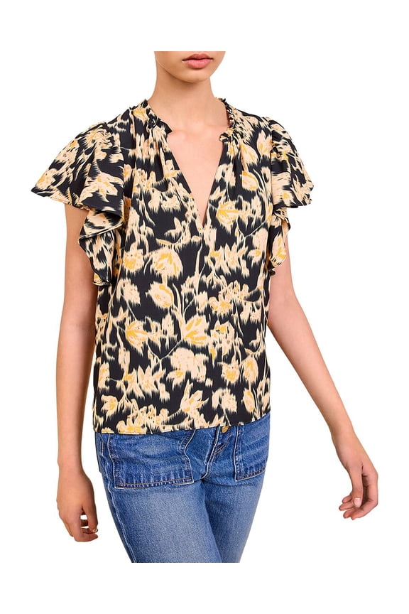 womens Lilo Flutter Sleeve Blouse, 8