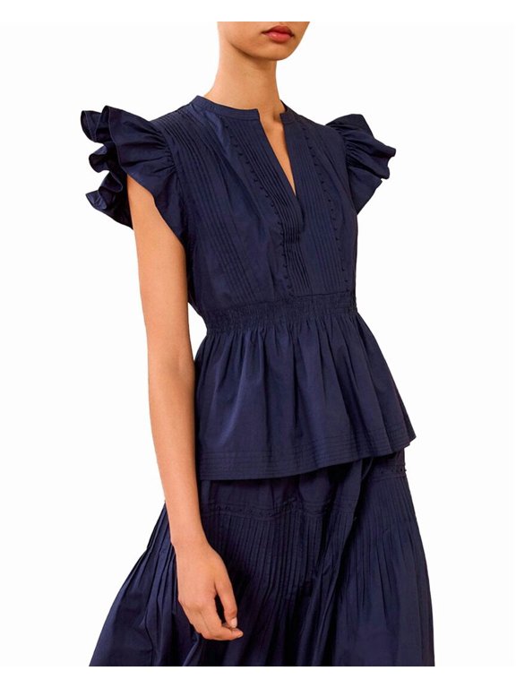 womens Luise Flutter Sleeve Top, 6