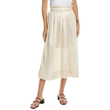Ulla Johnson womens Pleated Silk & Linen-Blend Skirt, 2